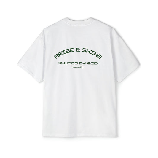 ARISE & SHINE Oversized Tee White/Forest Green