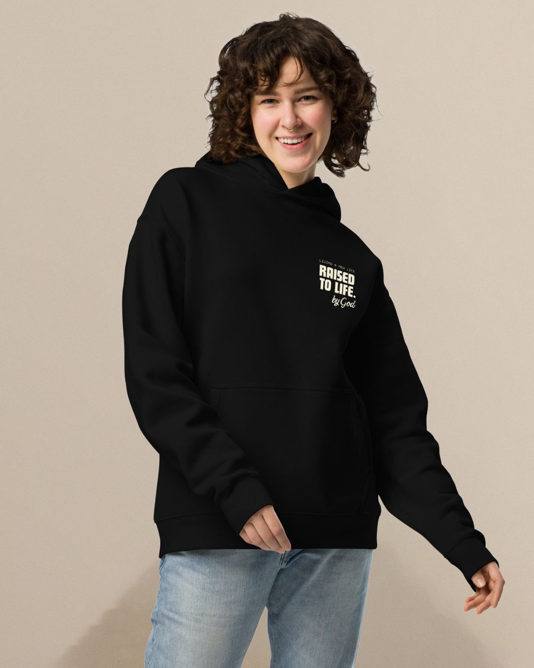 RAISED TO LIFE Hoodie Black