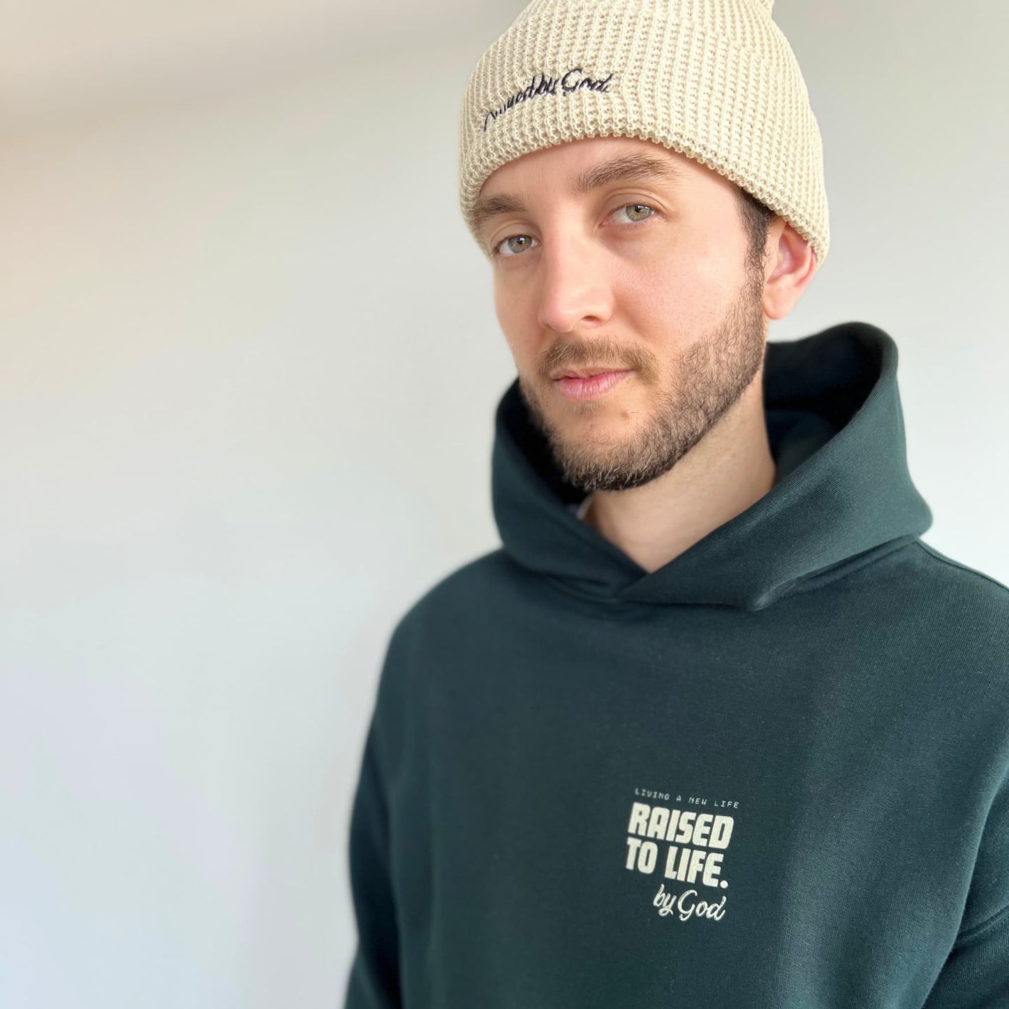 RAISED TO LIFE Hoodie Pine Green