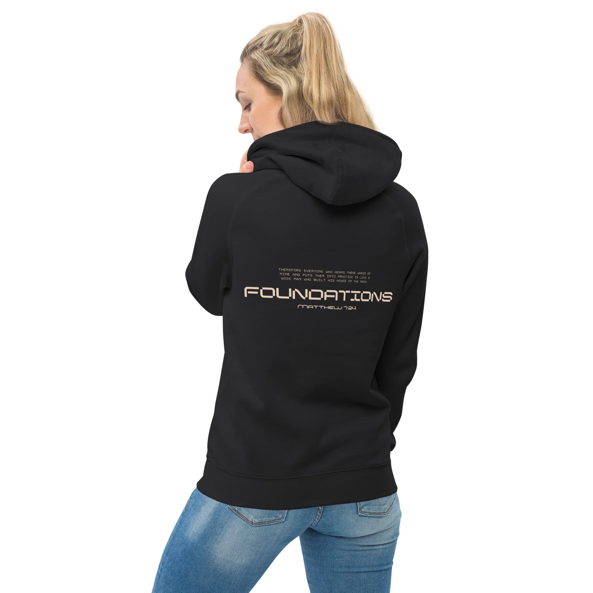 rock foundations owned by god hoodie model woman