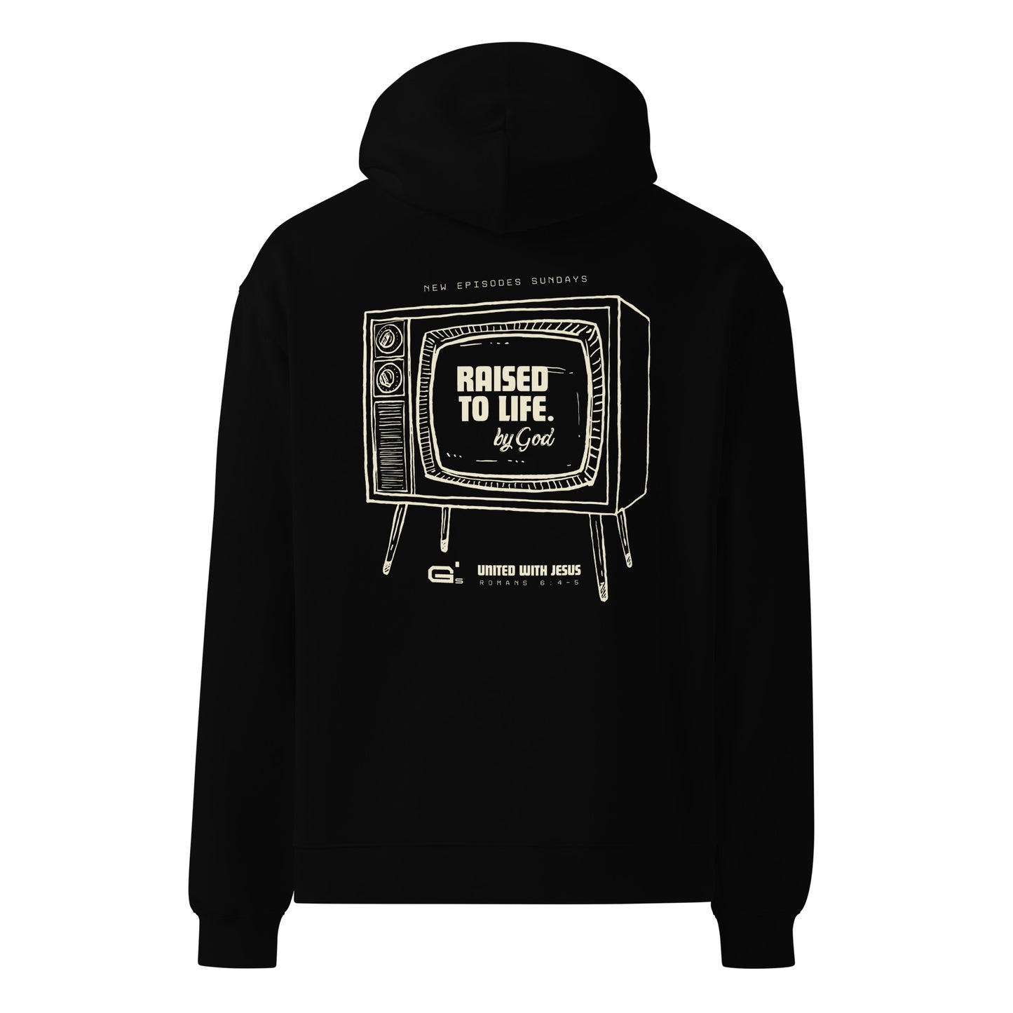 RAISED TO LIFE Hoodie Black