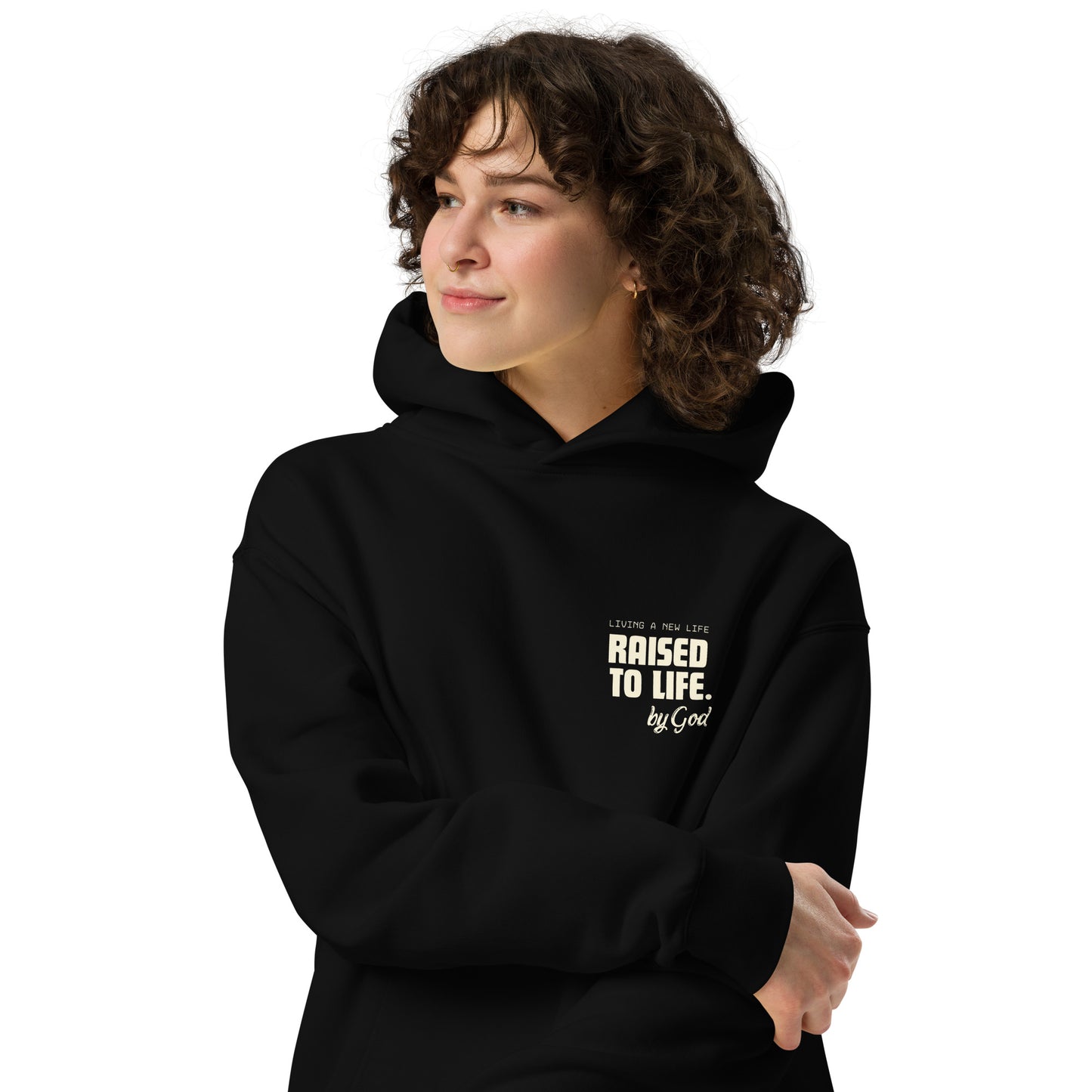 RAISED TO LIFE Hoodie Black