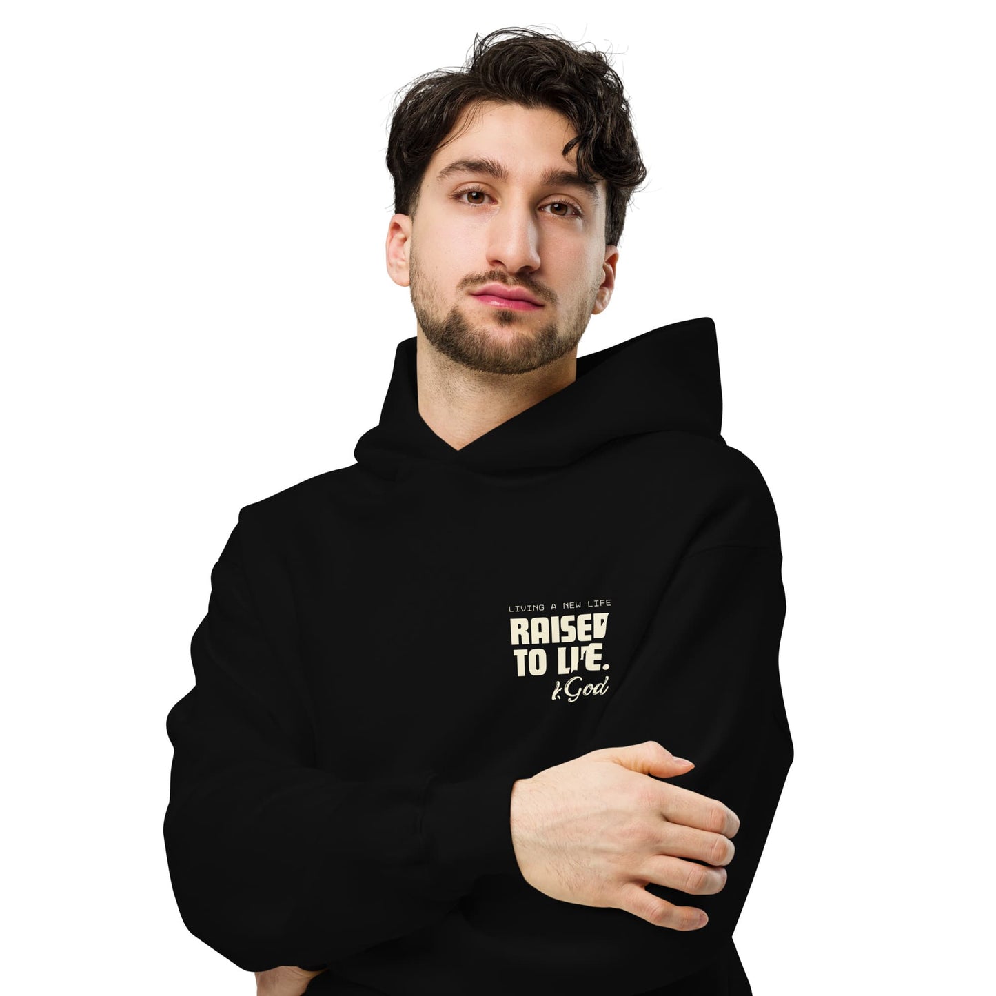 RAISED TO LIFE Hoodie Black