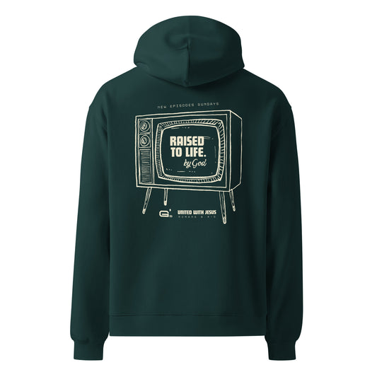 RAISED TO LIFE Hoodie Pine Green